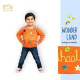 Boys Customised Wonderland Sweater - Orange