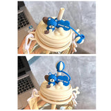 Little Surprise Box,White & Blue Carnival theme Kids Water Bottle, 1000ml