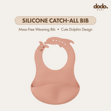 Dodo Baby Silicone Catch-All Bib Pink