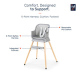 Growgether ORBIT 4-in-1 High Chair| 6-36 Months (Up to 15 kg) Grey