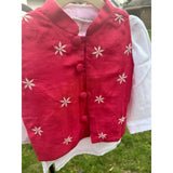 Little Awadh Infant Carrot Red Jacket Set