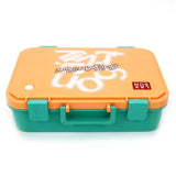 Little Surprise Box,Orange Travel theme Stainless Steel Tiffin/Lunch Box for Kids and Adults