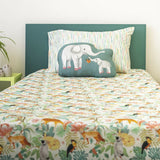 Zookeeper Forest Echoes Bedsheet And Shams Set