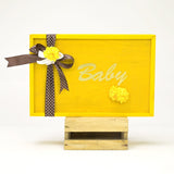LSB Yellow Sunshine Wooden Baby Shower Box ( Gender Neutral)