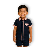 Piper Cotton Shirt - Navy