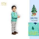 Boys Customised Christmas Sweater - Turquoise